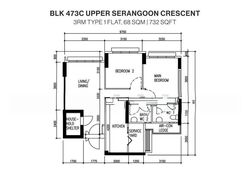 Blk 473C Hougang Parkedge (Hougang), HDB 3 Rooms #618290491